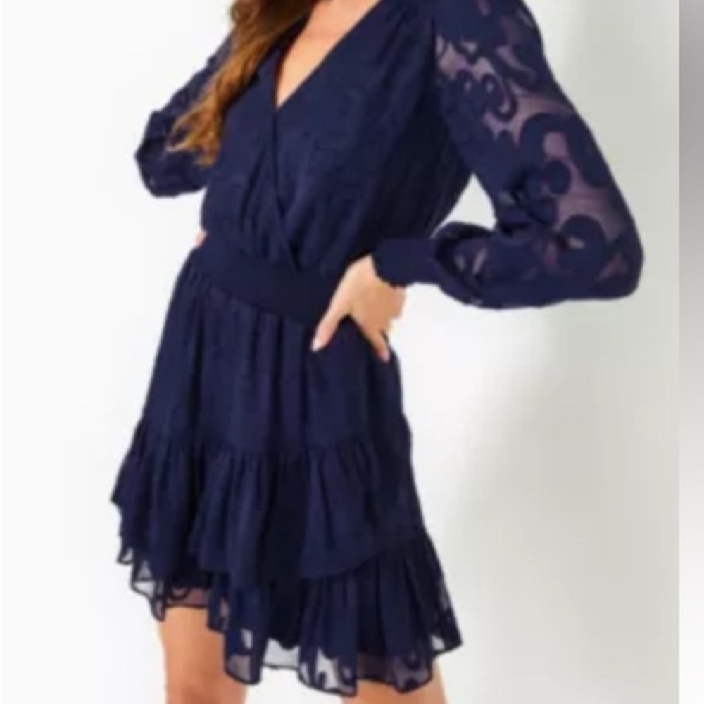 Lilly Pulitzer Deep Blue Sleeve Dress